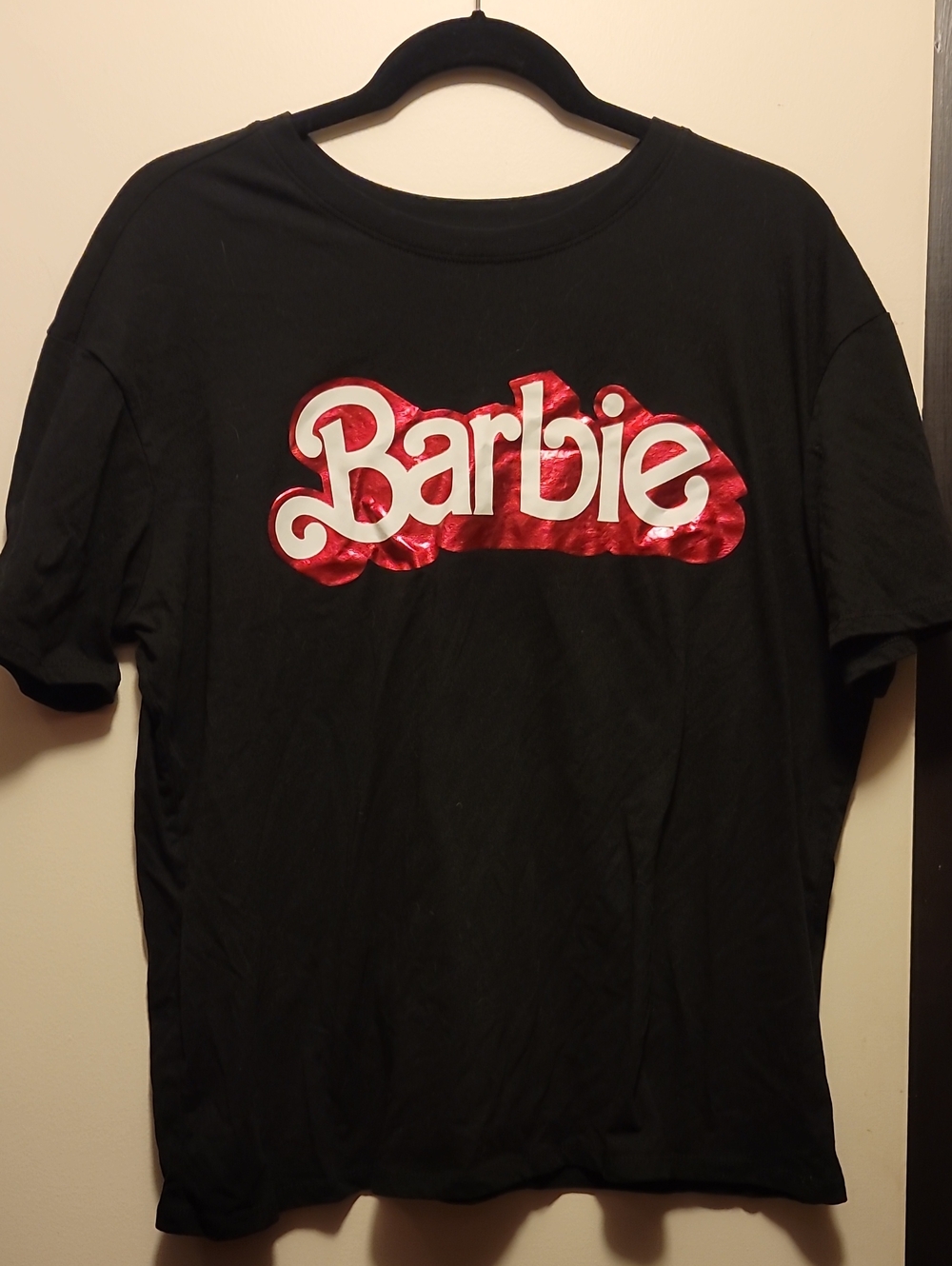 Barbie Black Tee with Shiny  Logo